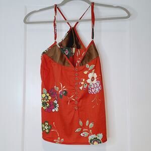 Farm Rio Floral Tank With Button Front